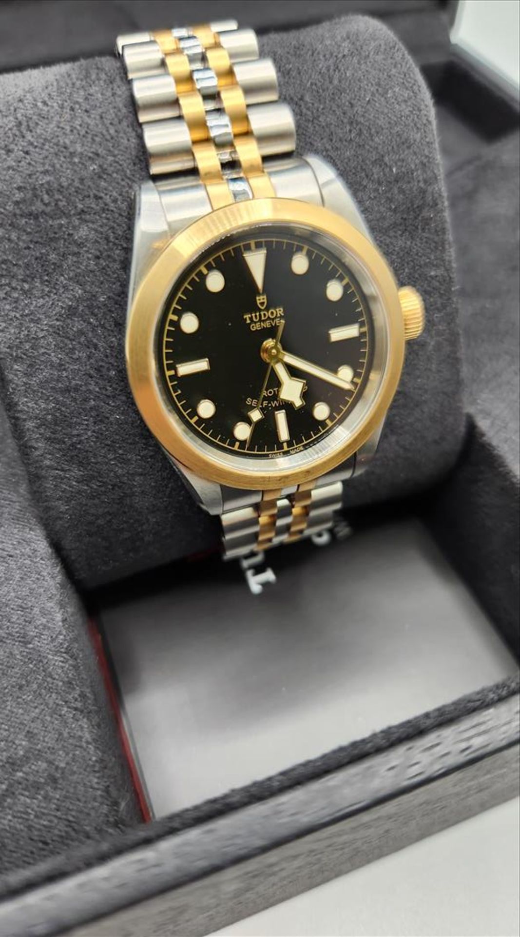 One lady’s Swiss made Tudor Black Bay yellow gold tone and stainless steel (32.0mm) wristwatch ( - Image 3 of 12