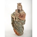 Virgin with Child in polychrome stone, Talleres de Malines, XV - XVI centuries