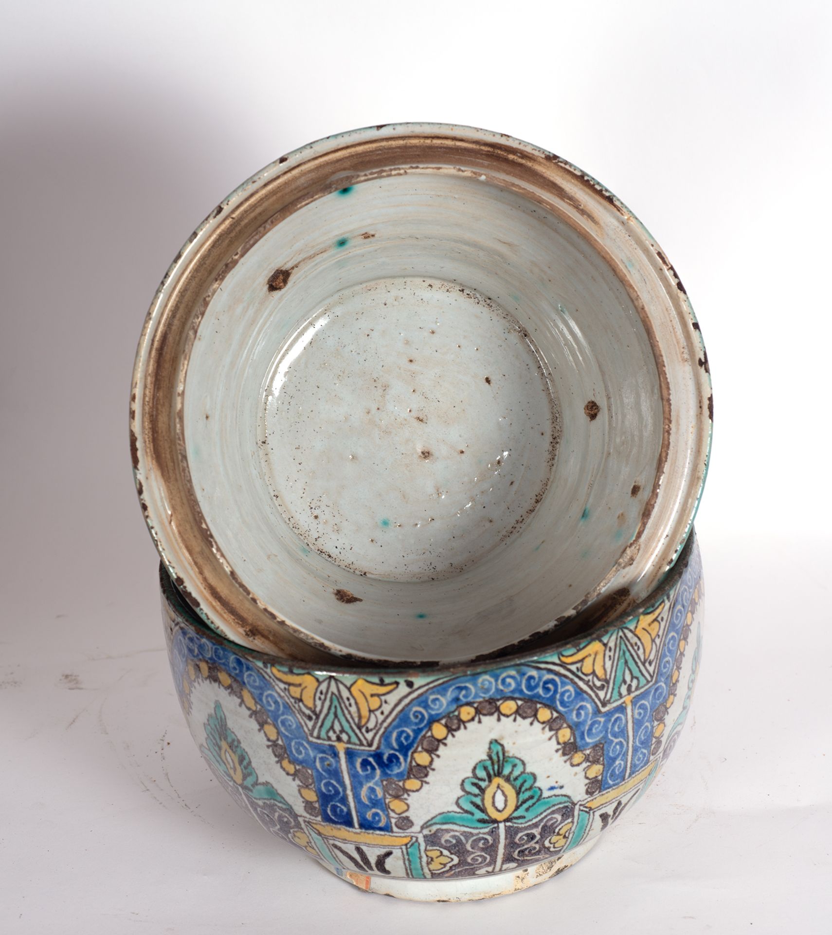 Ceramic Jobbana vessel from Fez, Morocco, 19th century - Image 2 of 6