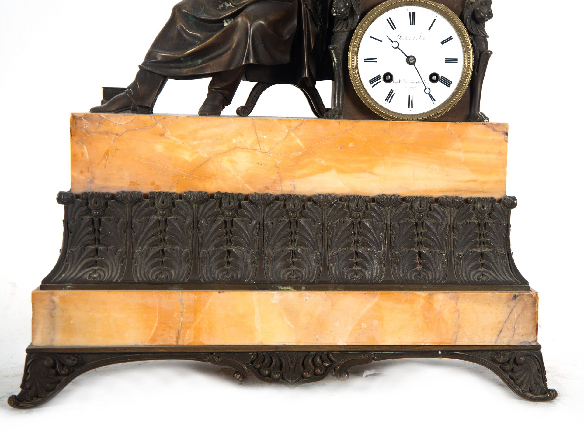 Empire style clock depicting Knight of the French Legion of Honor, 19th century - Bild 4 aus 5