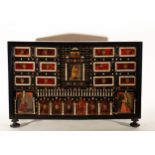 Important Spanish cabinet in tortoiseshell and bone marquetry, with plates finished in oil. Spain, 1