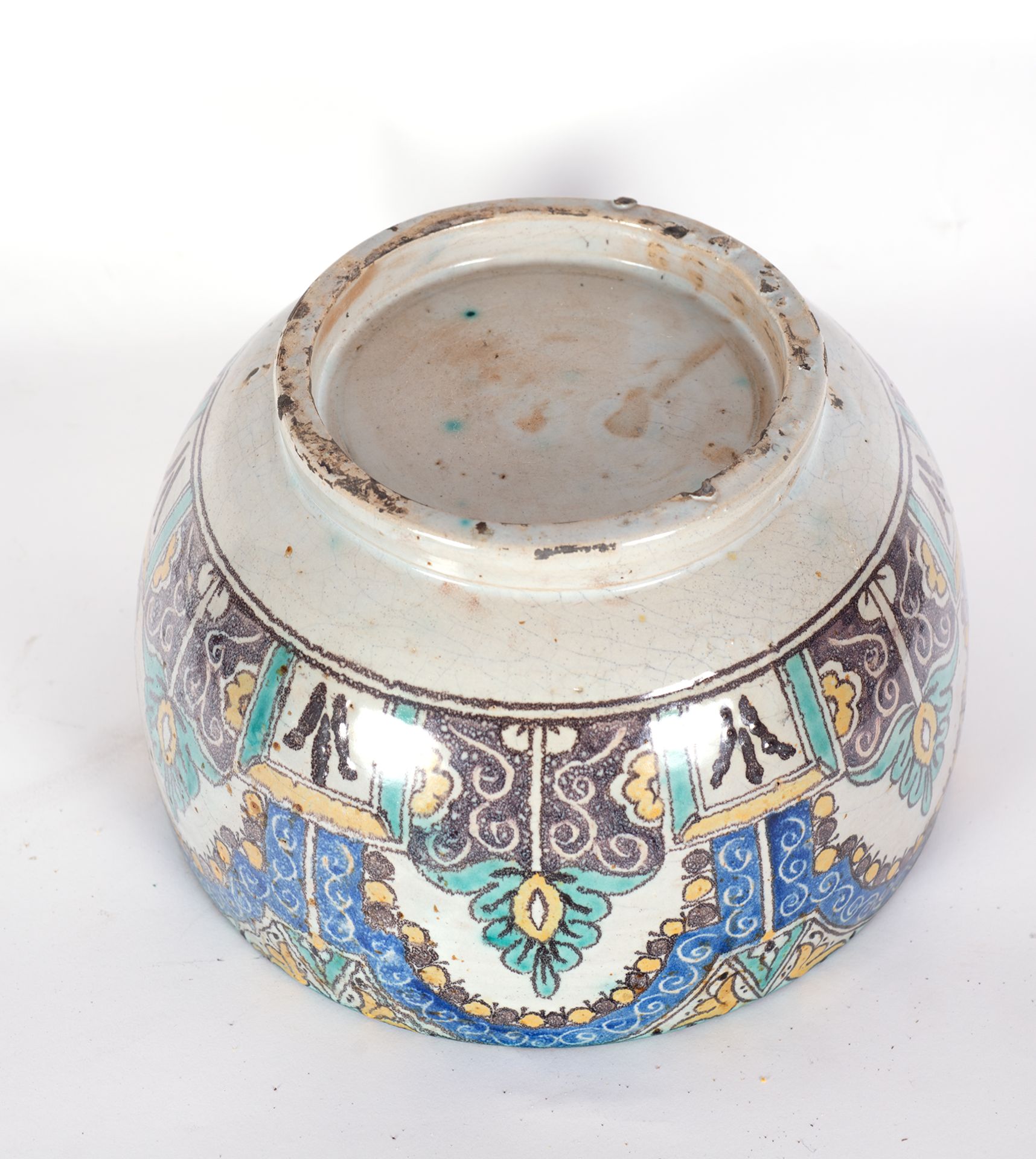 Ceramic Jobbana vessel from Fez, Morocco, 19th century - Image 6 of 6