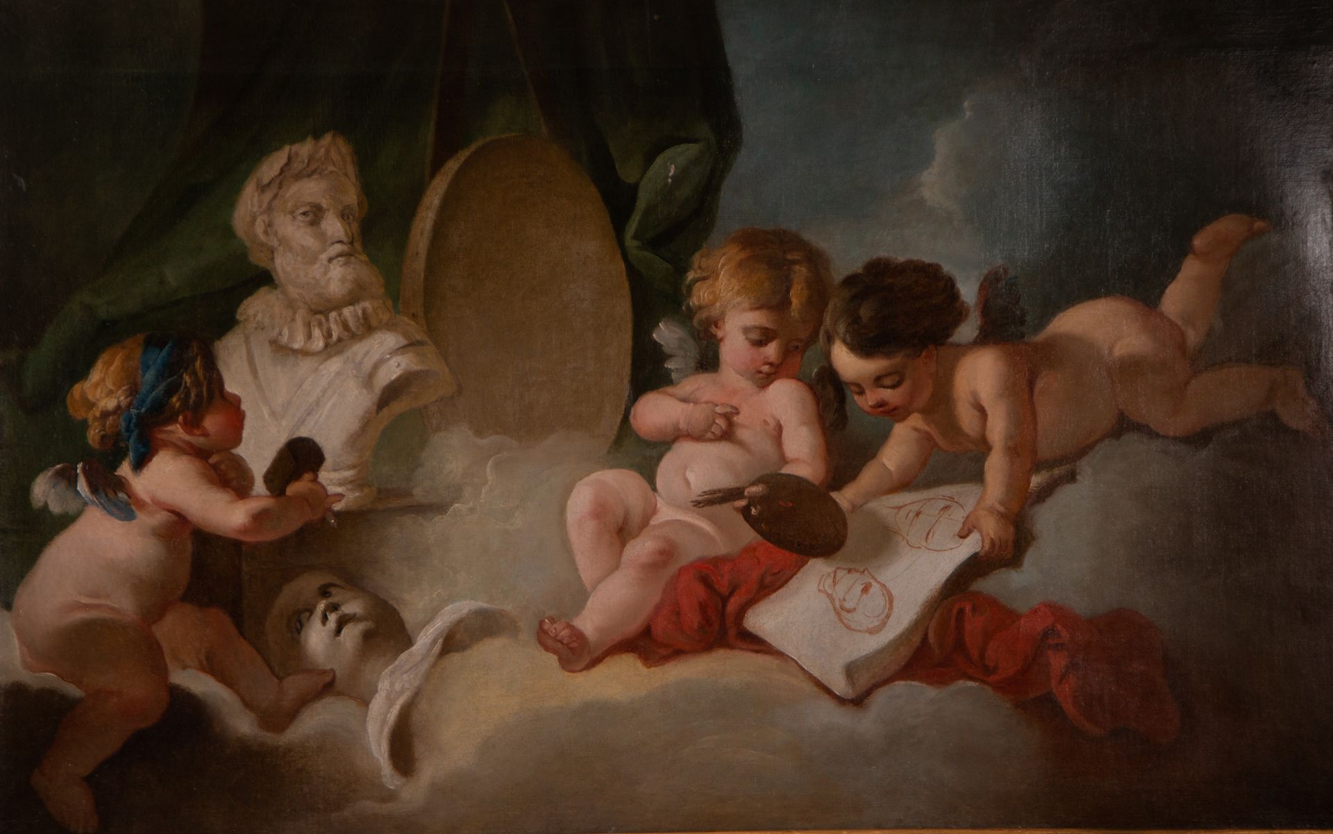 "Allegory of the Fine Arts", circle of Francesco de Mura (Naples, 1696-1782), 17th century Italian s - Bild 2 aus 11