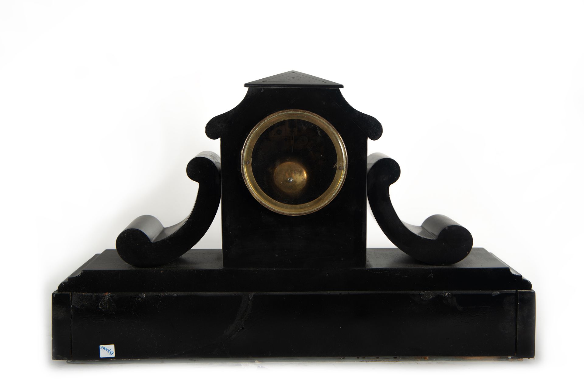 Garnish with clock in black marble, late 19th century - Bild 6 aus 6