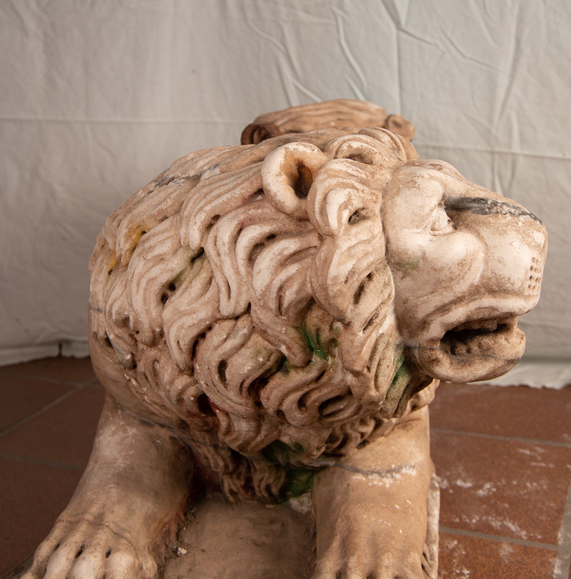 Exceptional Lion sculpture in Marble, Spain or Italy, 15th - 16th century - Bild 5 aus 13