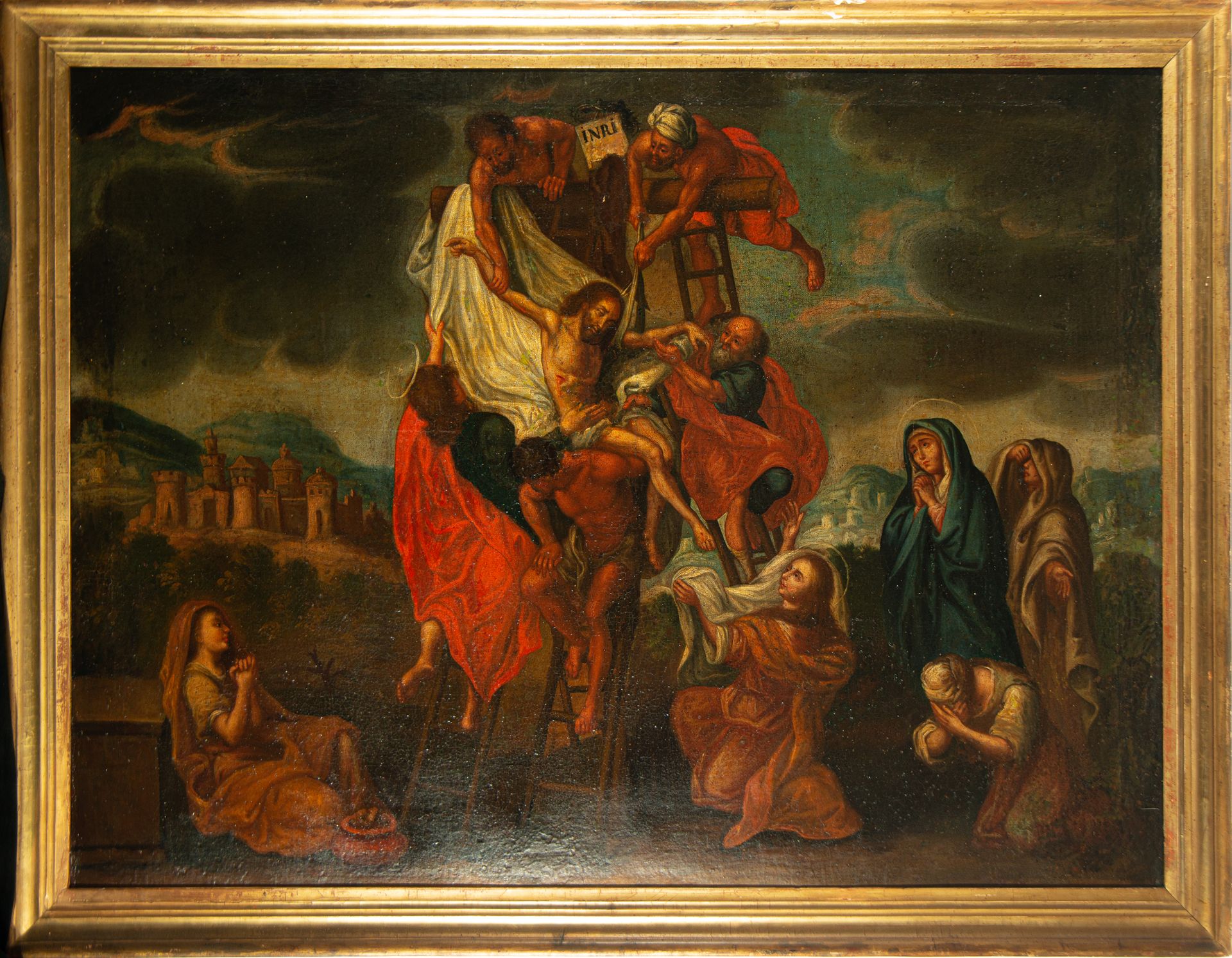 Jesus Descending from the Cross, Spanish school of the 17th century