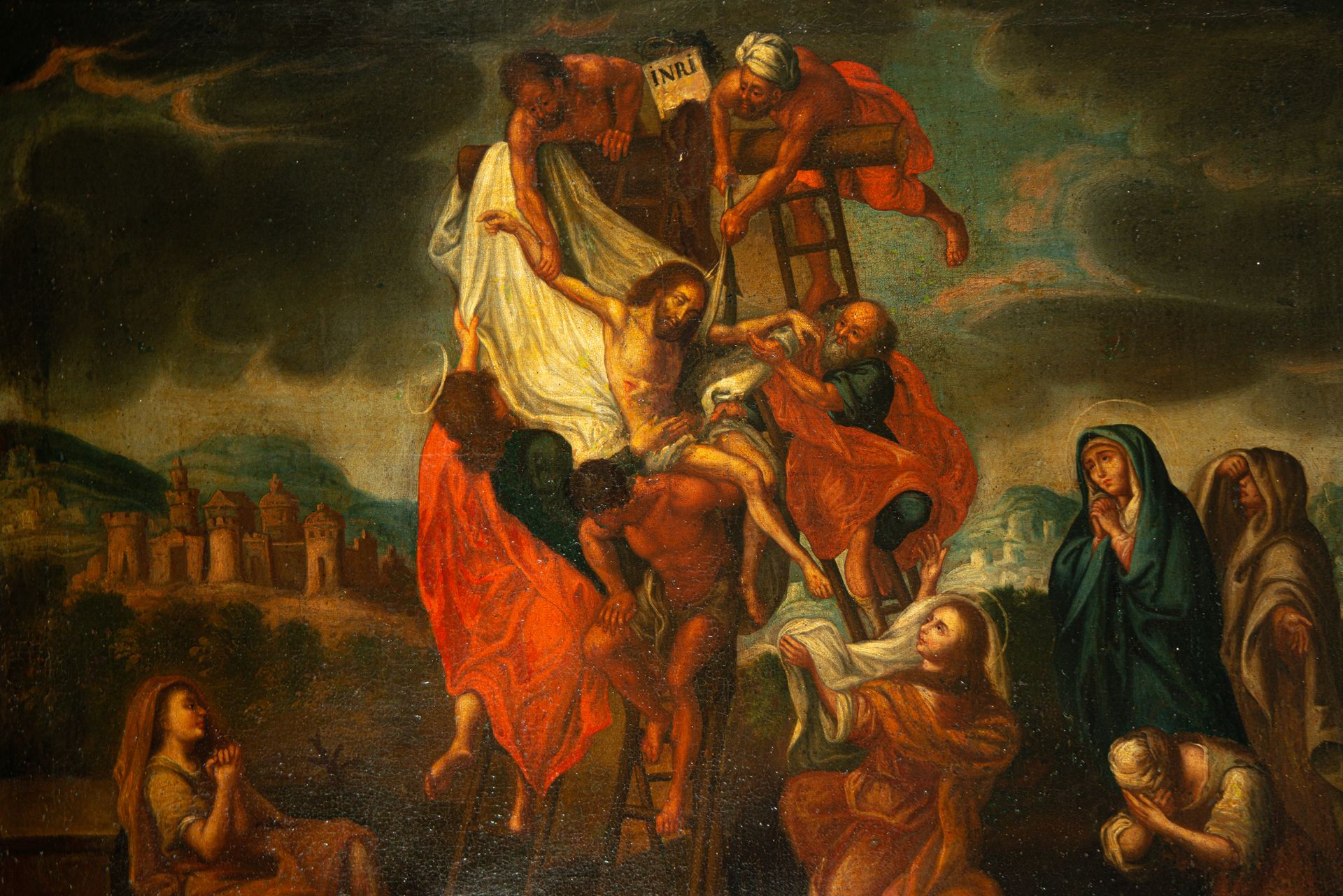 Jesus Descending from the Cross, Spanish school of the 17th century - Image 3 of 11