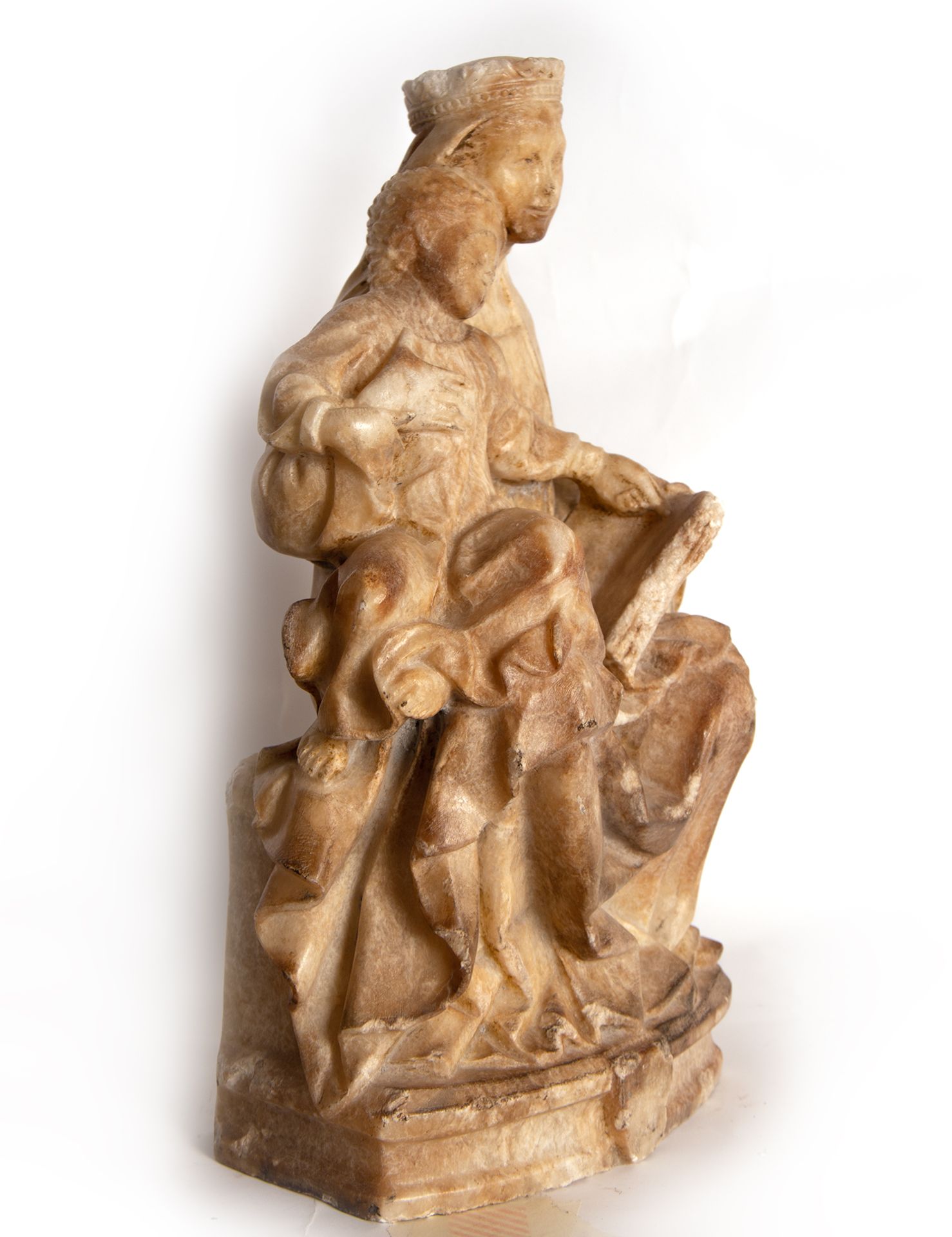 Virgin with Child in alabaster, Burgos, possibly 16th century - Bild 3 aus 7