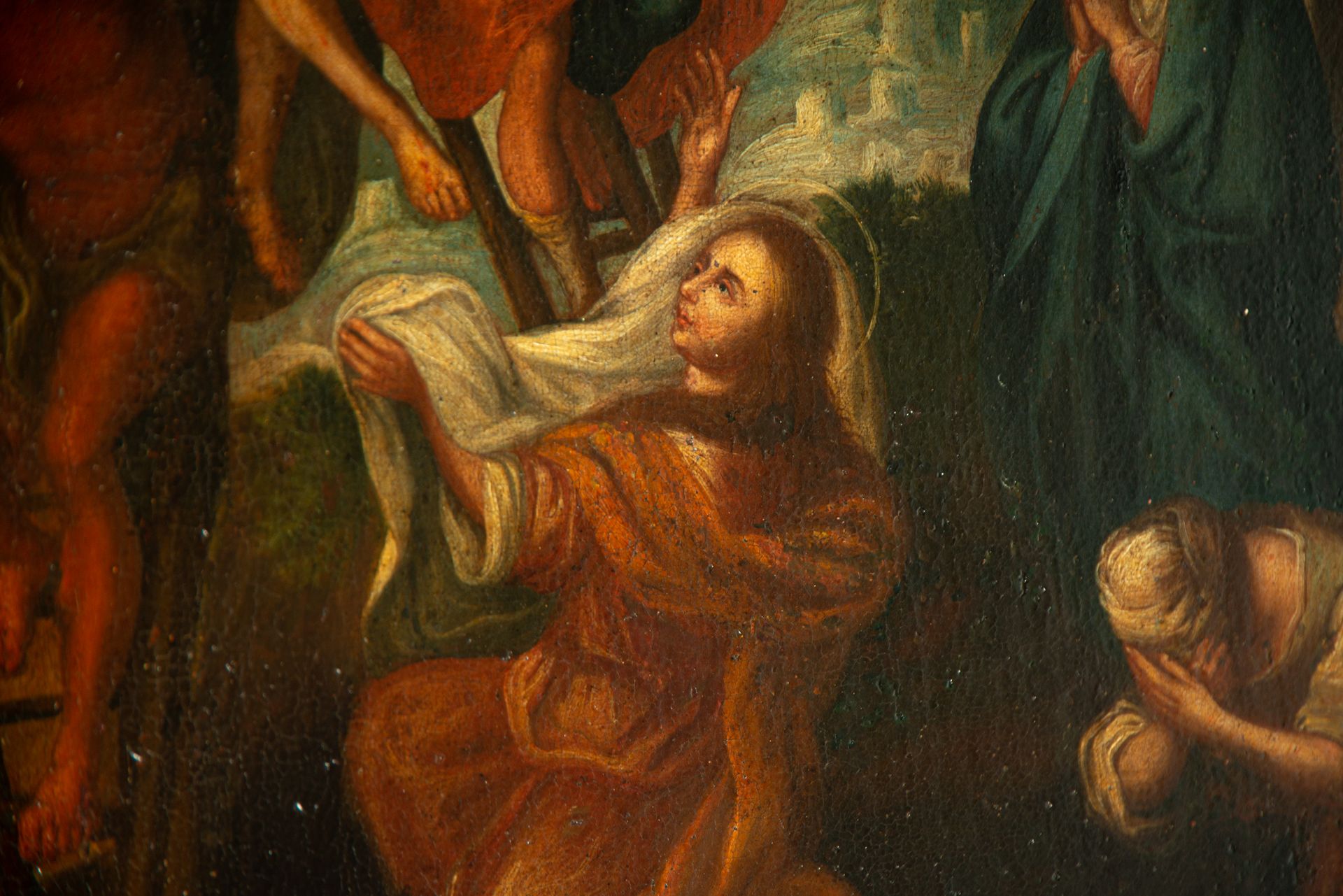 Jesus Descending from the Cross, Spanish school of the 17th century - Image 9 of 11