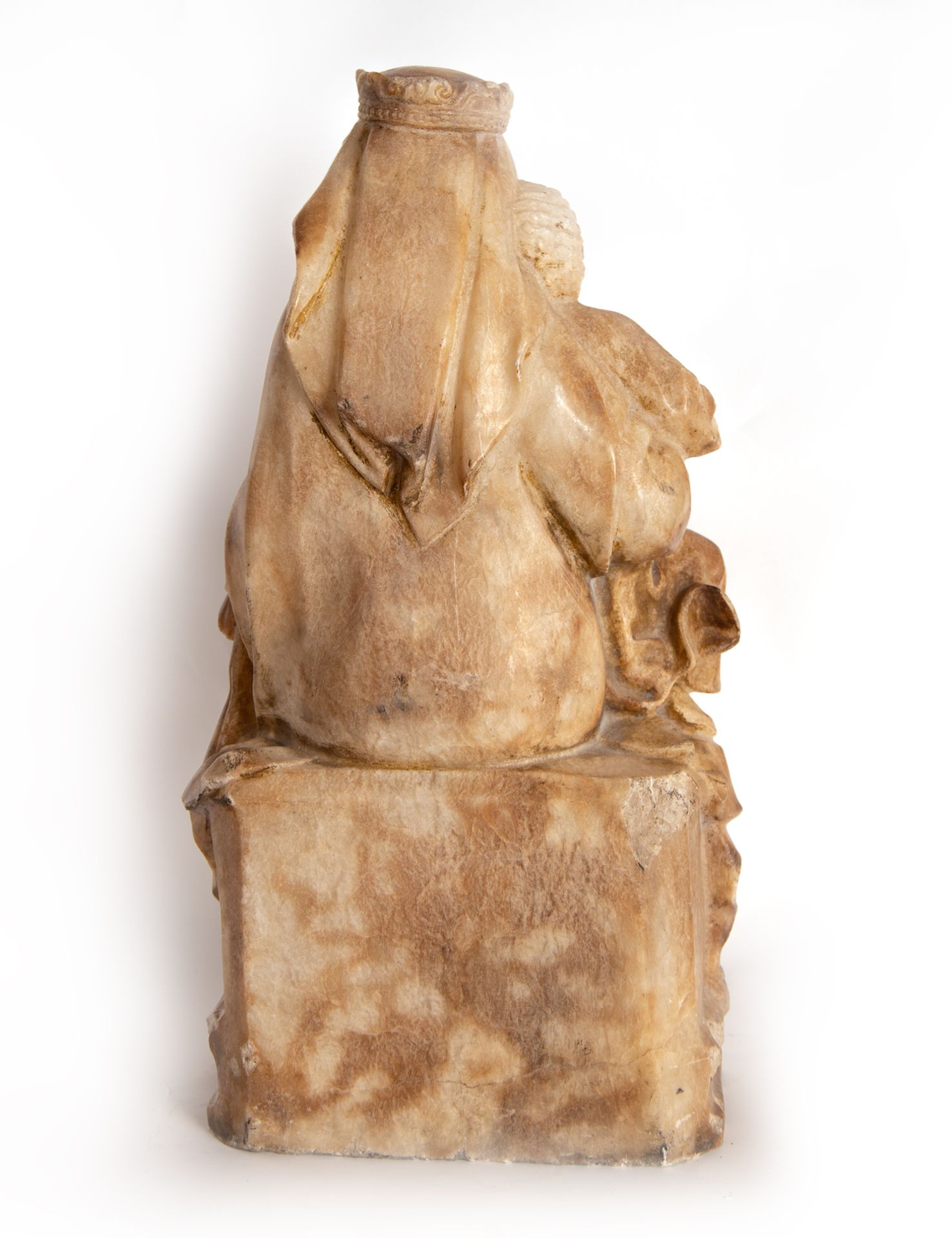 Virgin with Child in alabaster, Burgos, possibly 16th century - Bild 7 aus 7