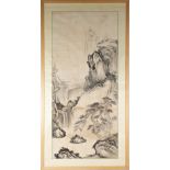 Large Landscape Scene with Waterfall, 20th Century Chinese School