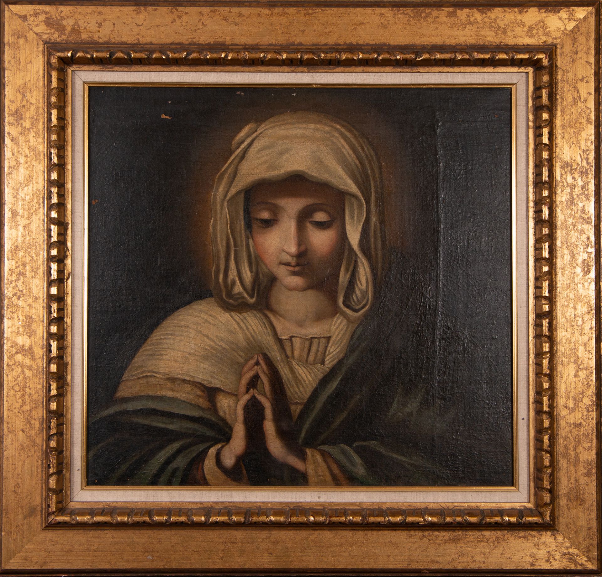 Immaculate Virgin, Follower of Il Sassoferrato (Sassoferrato, 1609-Rome, 1685), 17th-century Roman s