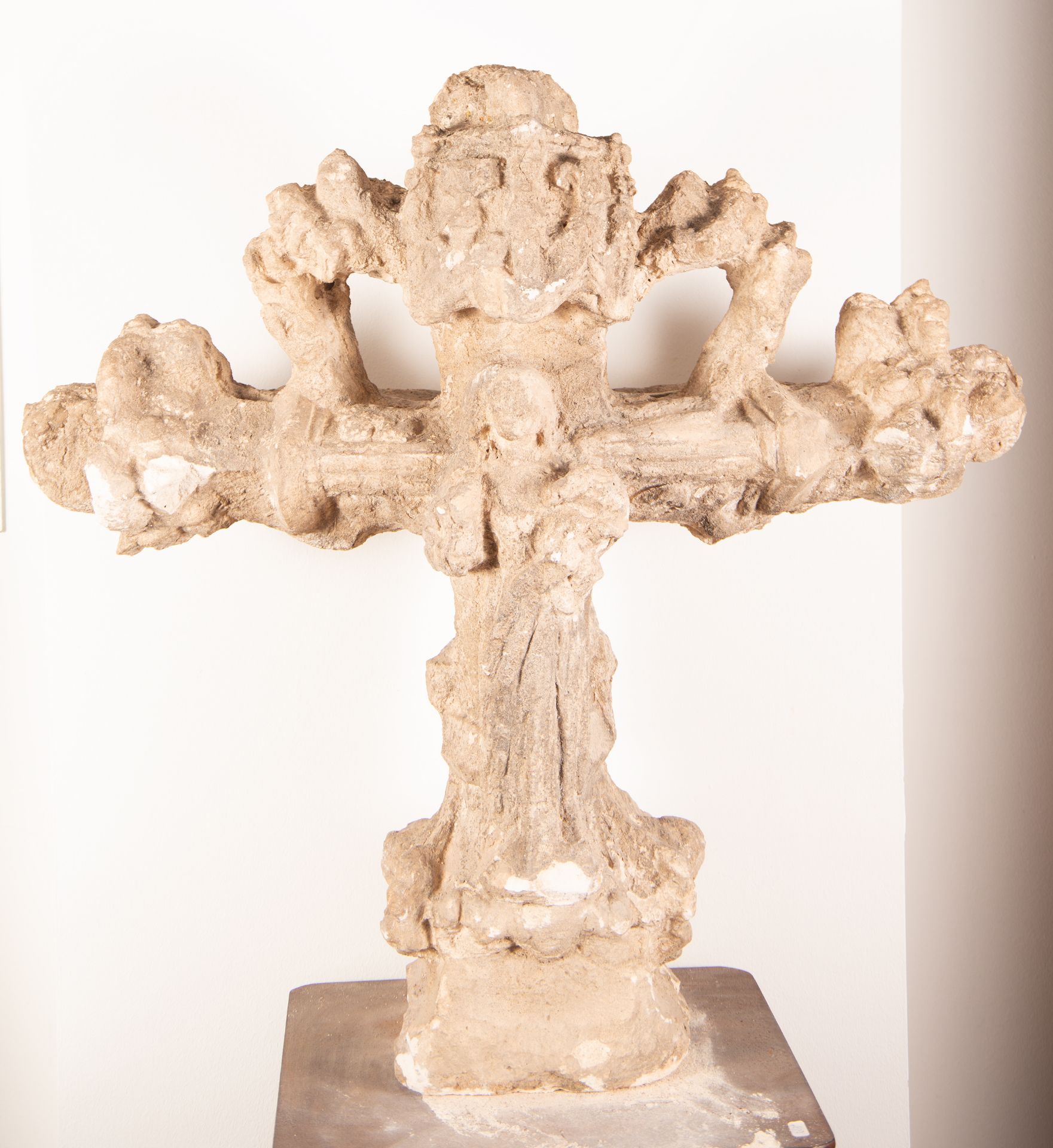 Gothic "Cruceiro" in stone, Galicia or Asturias, 13th - 14th centuries