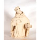 Saint Francis of Assisi in sandstone, 18th century Spanish school