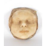 Rare wax funerary mask of a girl, England, Victorian period (1837–1901), second half of the 19th cen