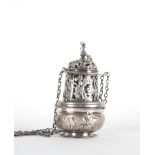 Colonial silver censer, Cuzco, 17th - 18th century