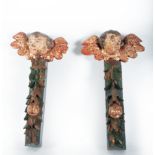 Pair of sconces for altarpiece of angels, Spain, 17th century