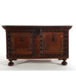 Exceptional plateresque chest in fruit wood, boxwood and marquetry, Spanish Renaissance, mid-16th ce