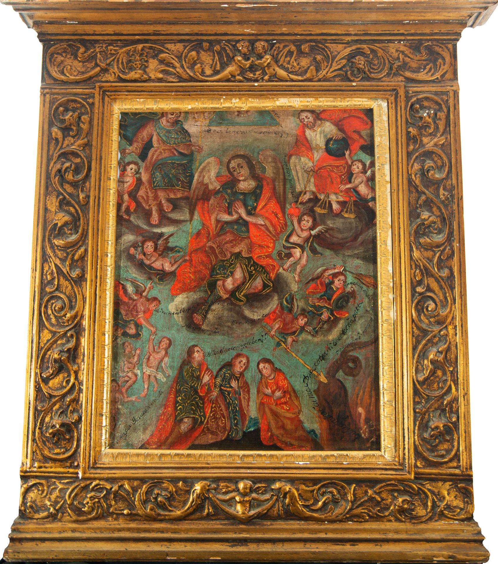 The Ascension of the Virgin Mary, Cuzco colonial school of the 17th century