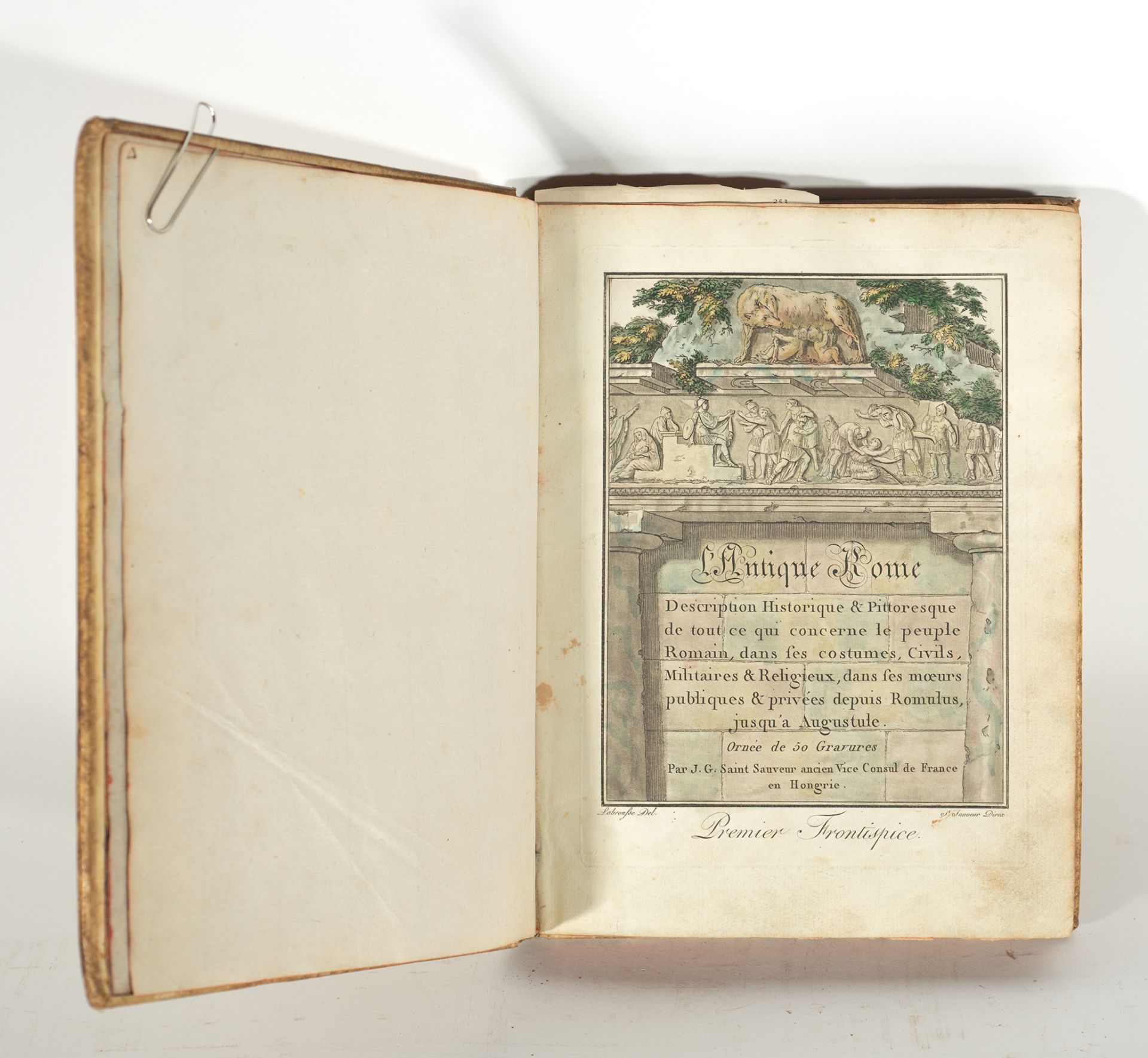 Compendium book on architecture and sculpture in Ancient Rome, 18th century, dated 1796, fourth year - Bild 2 aus 7