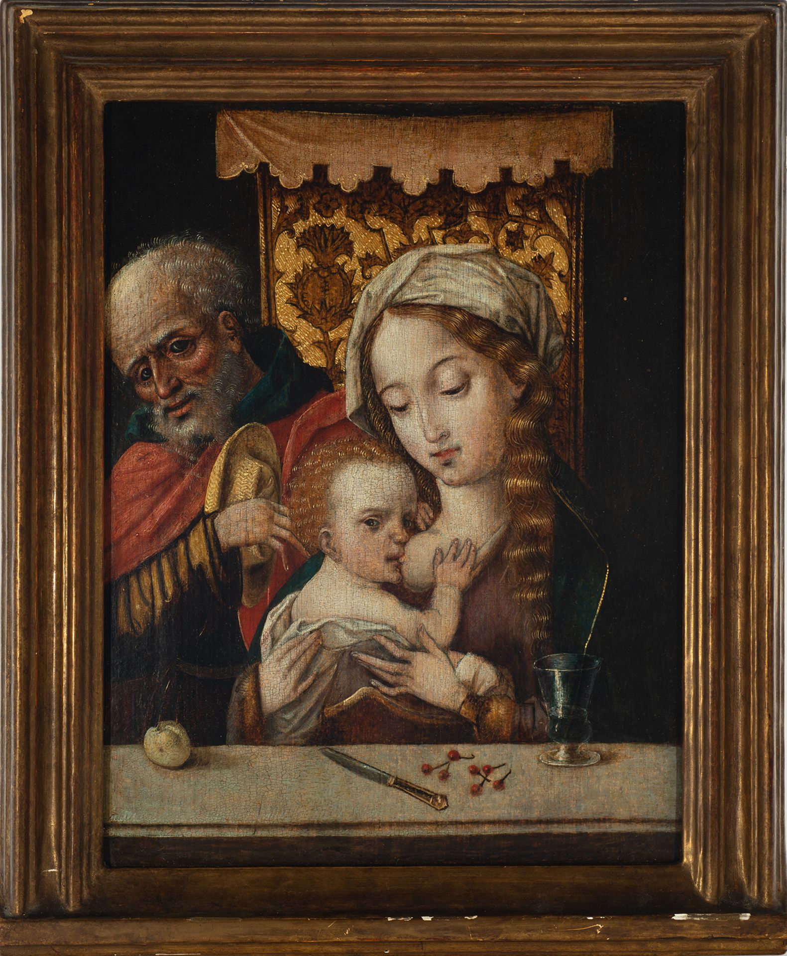 Virgin of the Milk, circle or workshop of Joos Van Cleeve (Cleveris, c. 1485 - Antwerp, 1540 or 1541