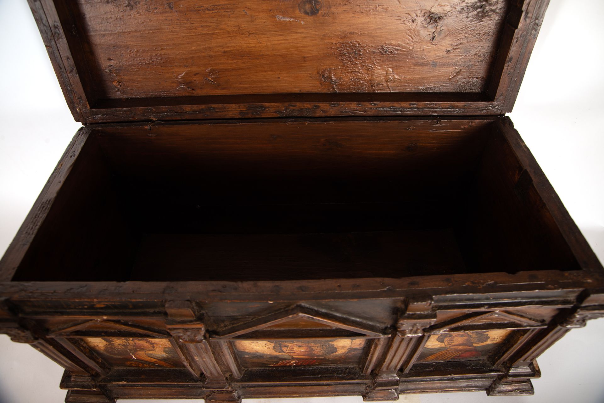 Florentine chest in Renaissance style in ebonized and polychrome wood, Italian school of the 19th ce - Bild 8 aus 11