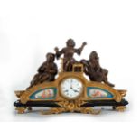 Napoleon III clock in gilt bronze depicting three altar boys, France, 19th century