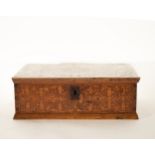 Astur-Leonese box in cedar with fruit marquetry, 17th century