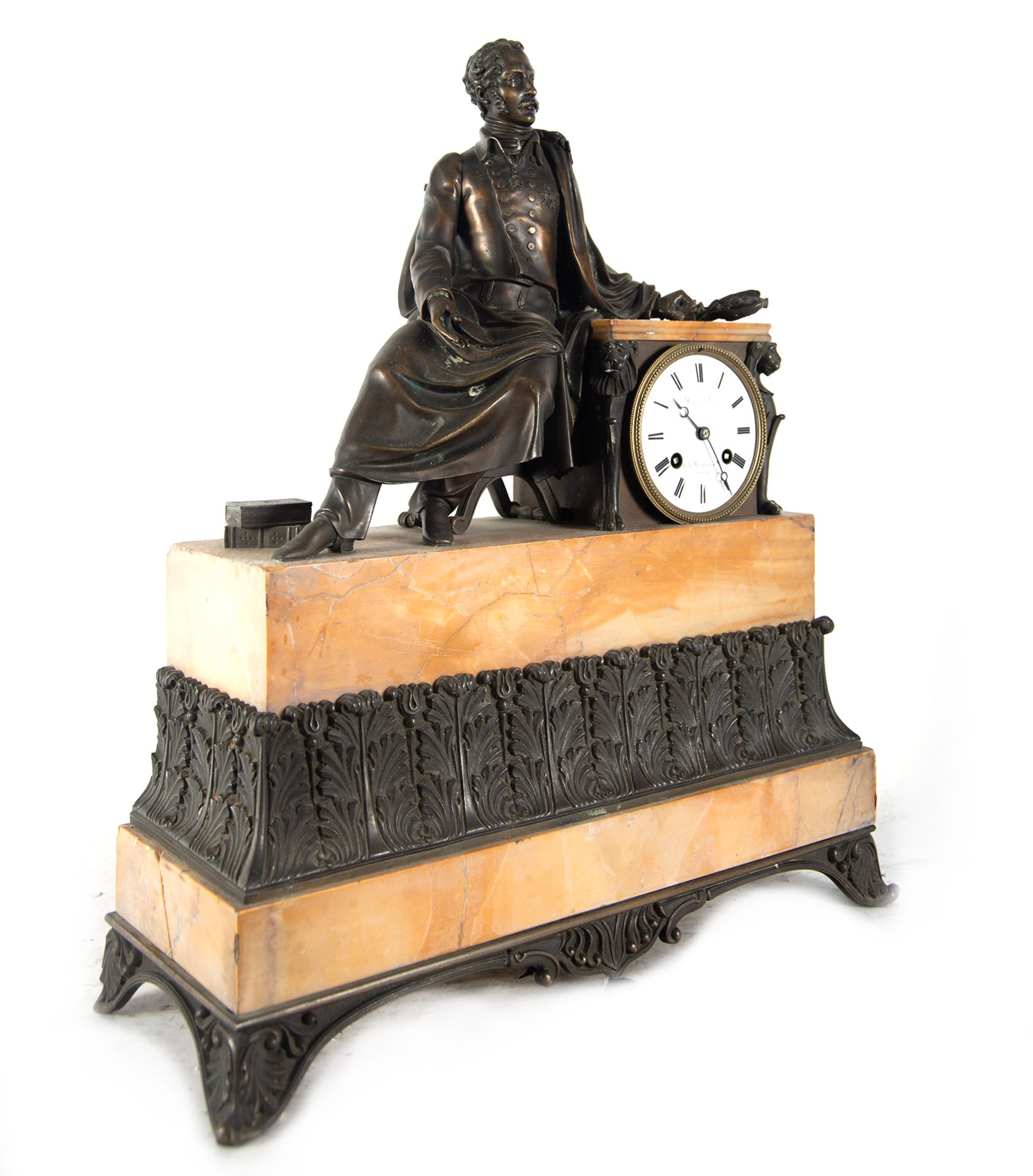 Empire style clock depicting Knight of the French Legion of Honor, 19th century - Bild 3 aus 5