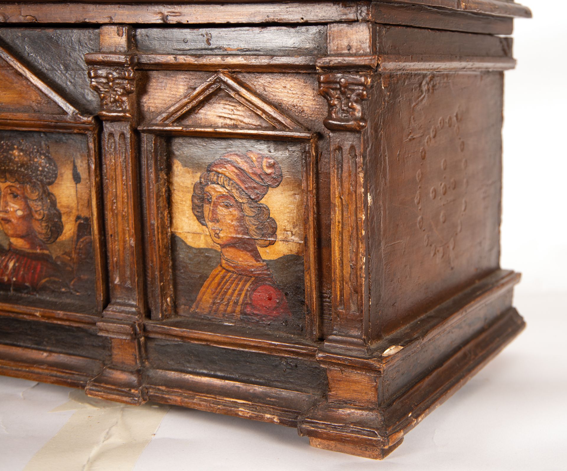Florentine chest in Renaissance style in ebonized and polychrome wood, Italian school of the 19th ce - Bild 10 aus 11