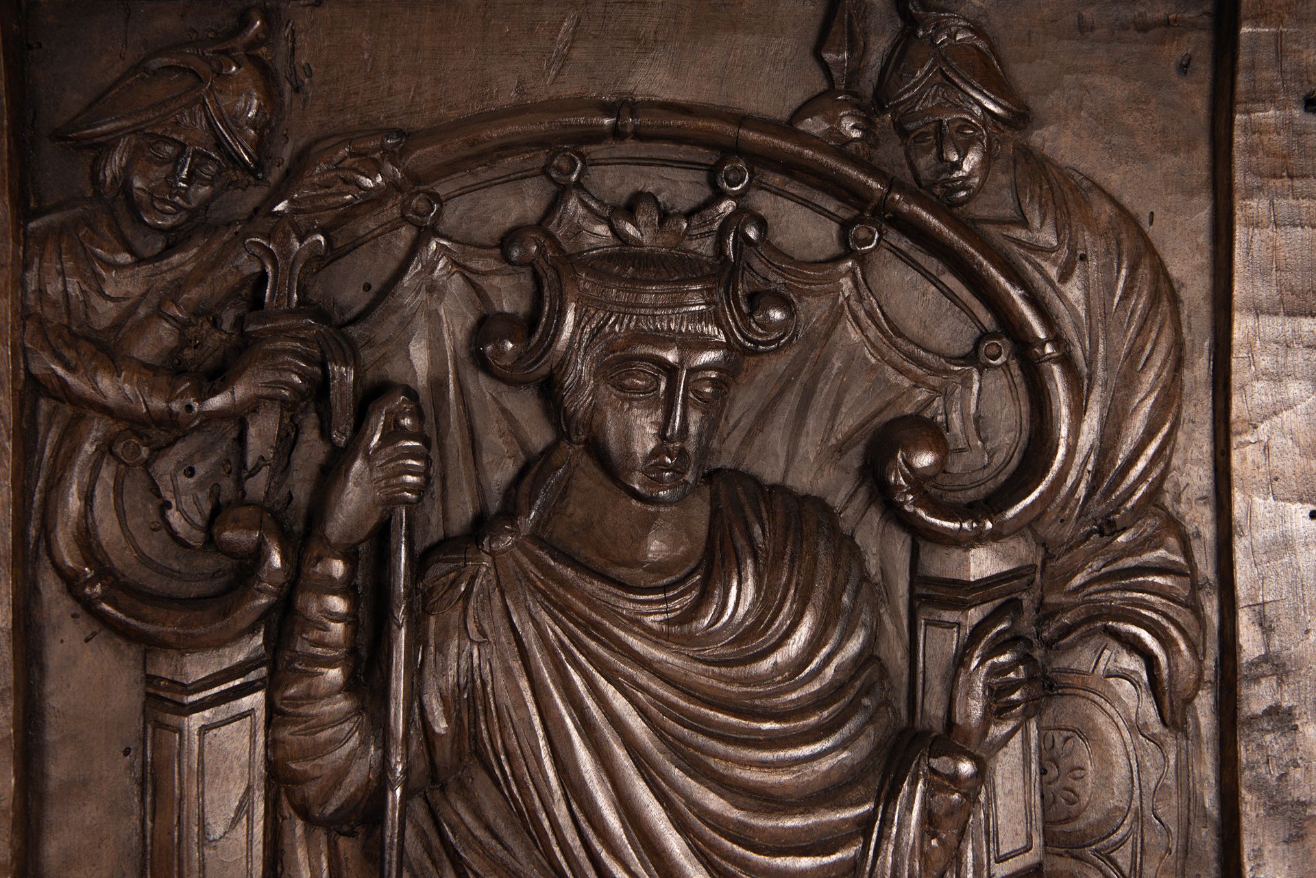 Large relief of Ferdinand the Catholic, possibly the Navarran School of the 14th - 15th centuries