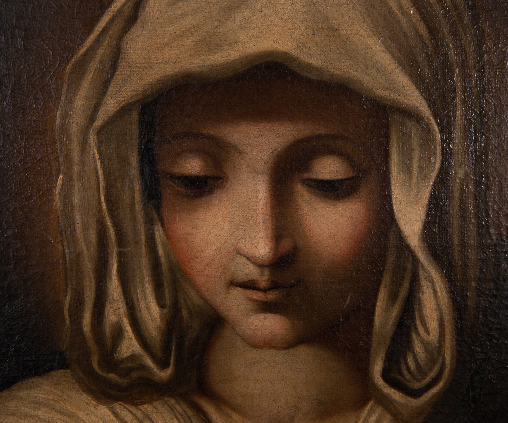 Immaculate Virgin, Follower of Il Sassoferrato (Sassoferrato, 1609-Rome, 1685), 17th-century Roman s - Image 4 of 5