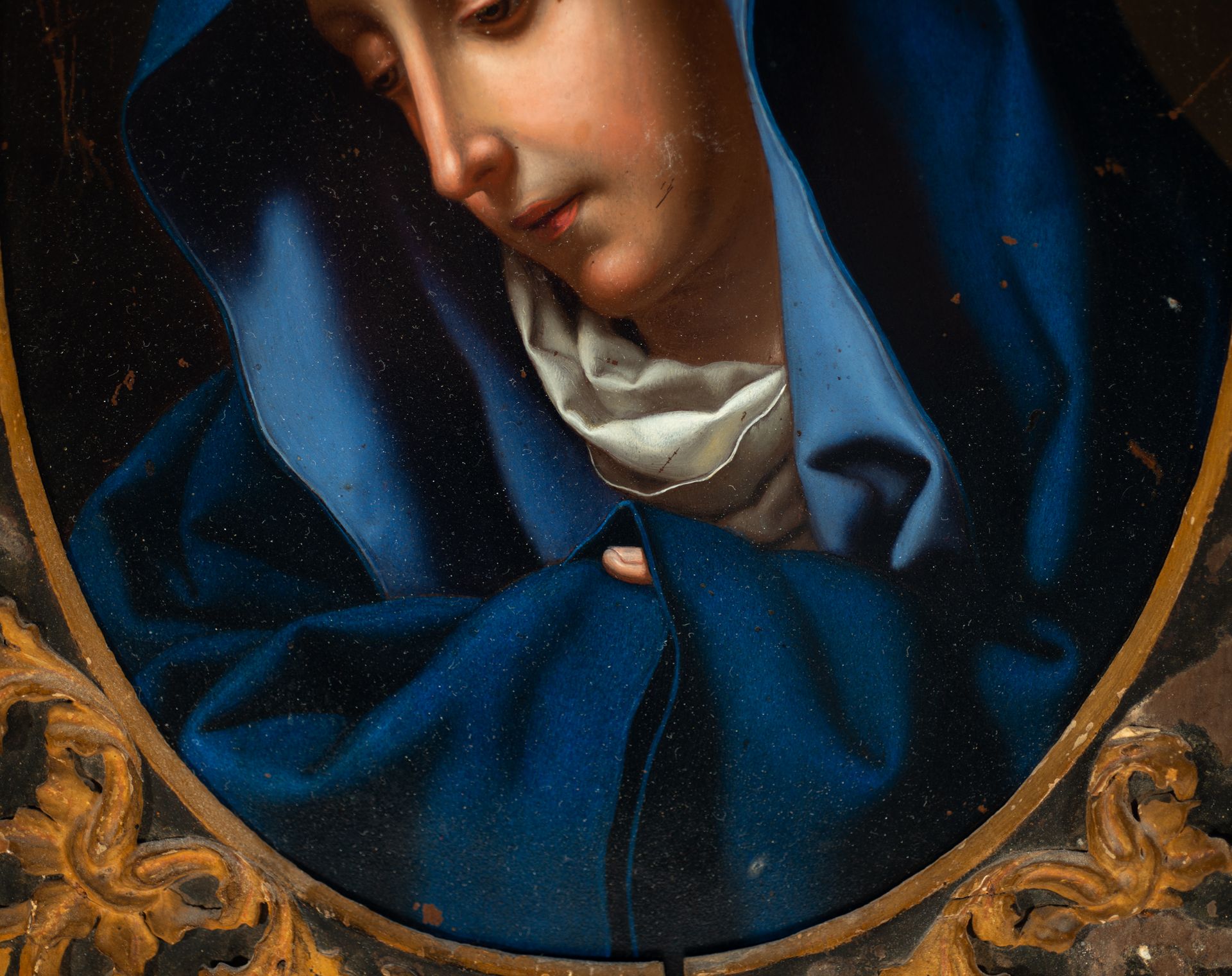 Oval of Mater Dolorosa, Bartolomeo Mancini (Florence 1630 - Rome 1715) - Bild 4 aus 6