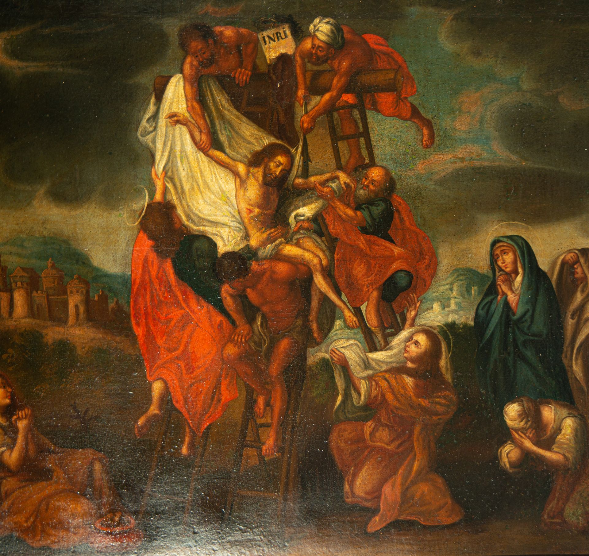 Jesus Descending from the Cross, Spanish school of the 17th century - Image 2 of 11