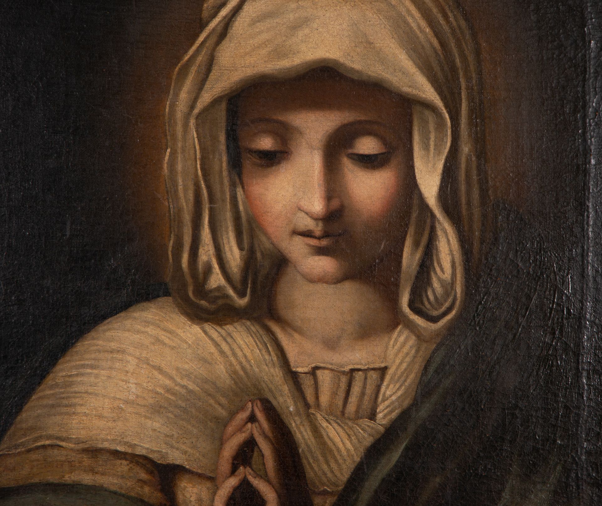 Immaculate Virgin, Follower of Il Sassoferrato (Sassoferrato, 1609-Rome, 1685), 17th-century Roman s - Image 2 of 5