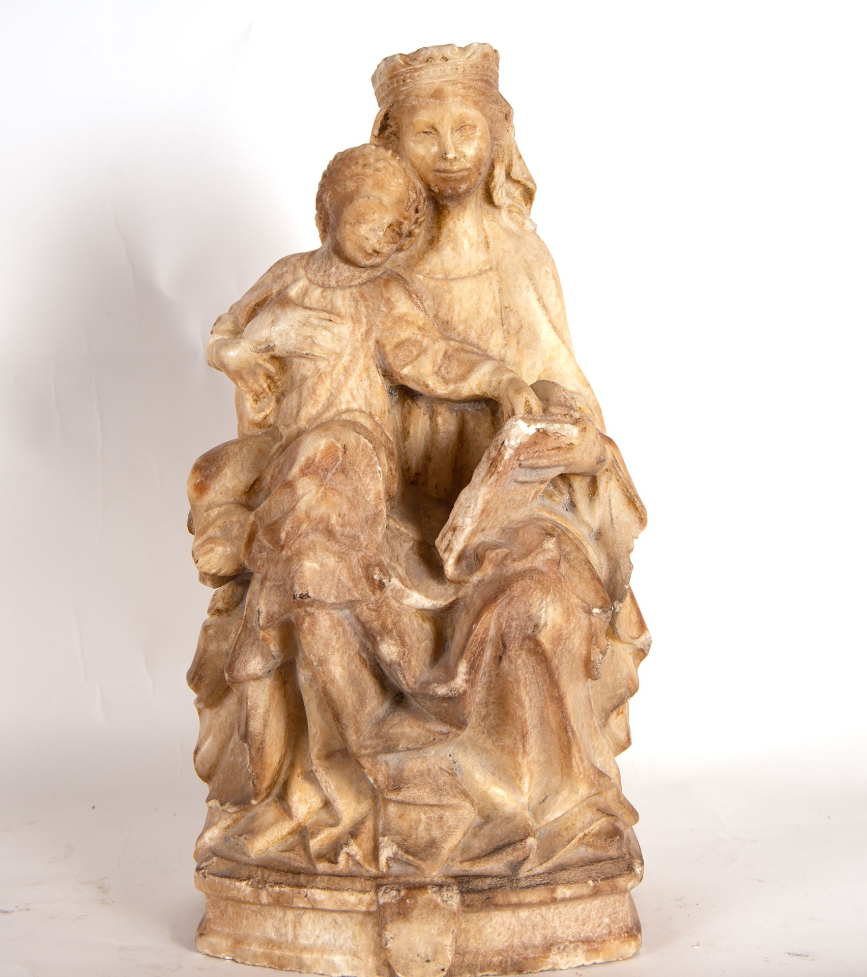 Virgin with Child in alabaster, Burgos, possibly 16th century