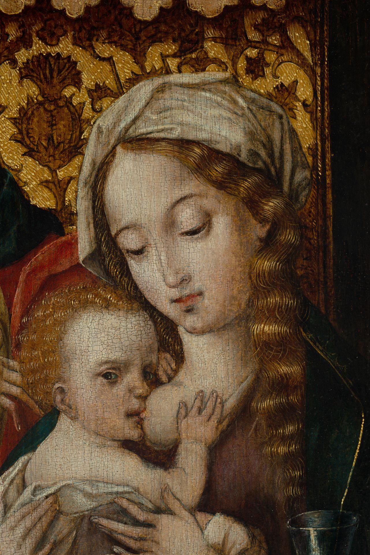 Virgin of the Milk, circle or workshop of Joos Van Cleeve (Cleveris, c. 1485 - Antwerp, 1540 or 1541 - Image 2 of 8