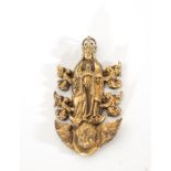 Immaculate Virgin applique in gilt bronze, Flanders, 16th century
