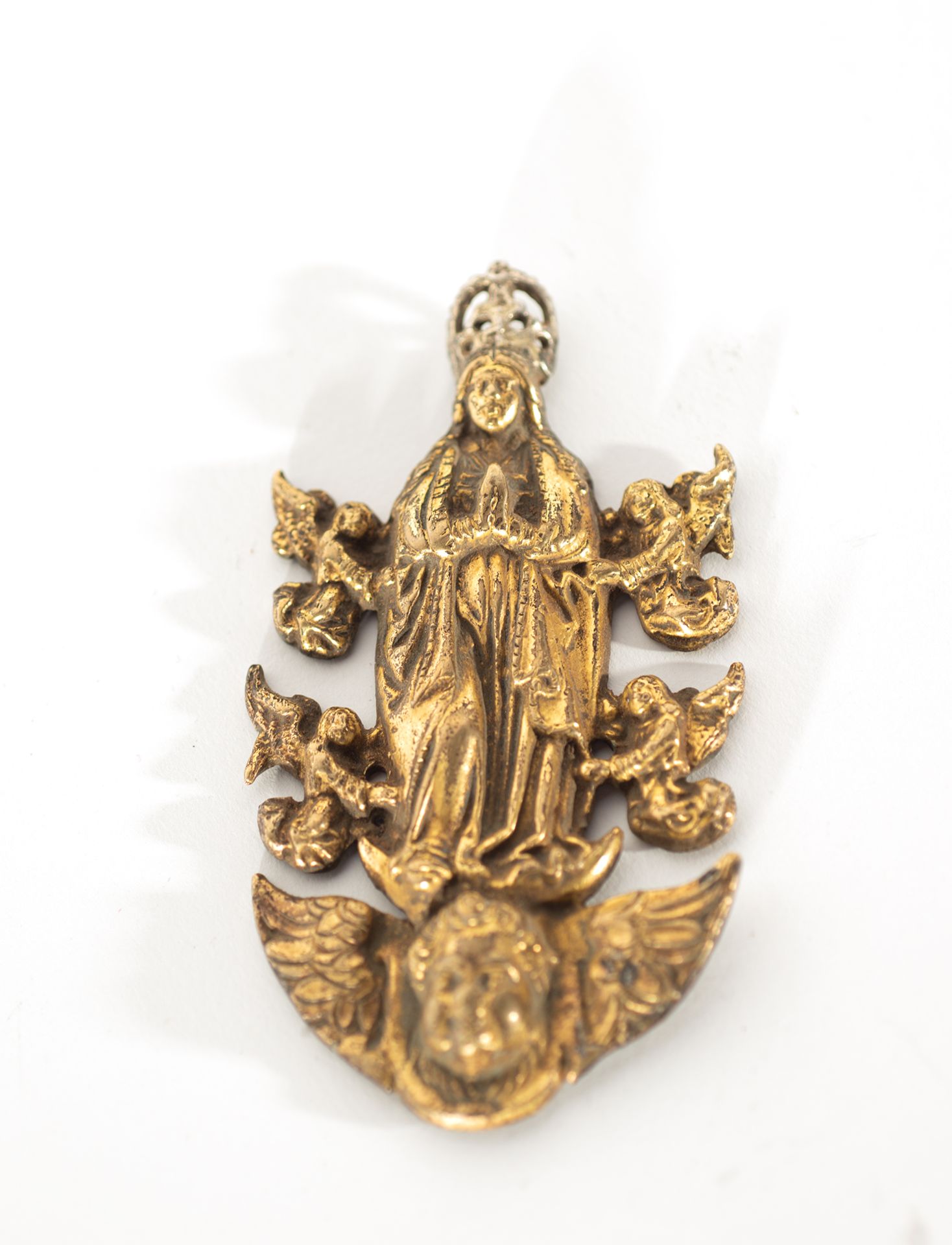 Immaculate Virgin applique in gilt bronze, Flanders, 16th century