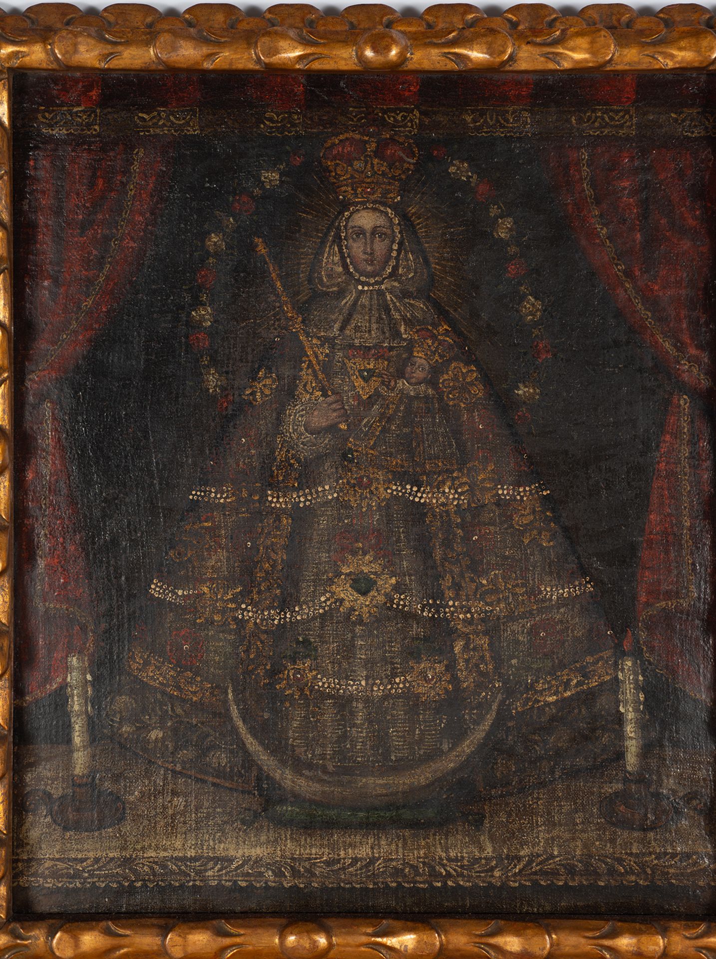 Virgen de la Candelaria, Cuzco colonial school from the 17th century - Image 2 of 7