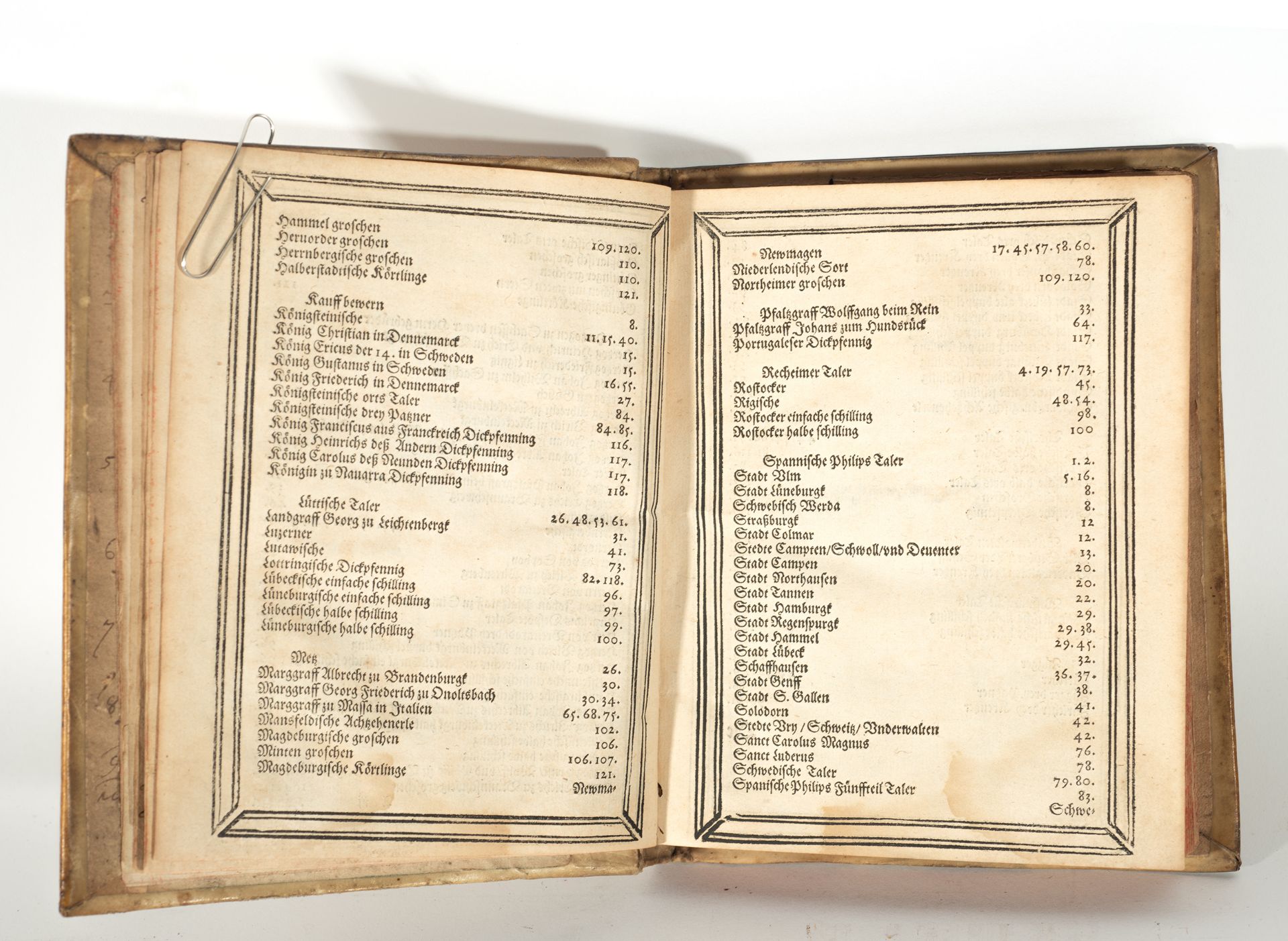 German book of exchange rates, 16th century, Leipzig, dated 1575 - Image 3 of 7