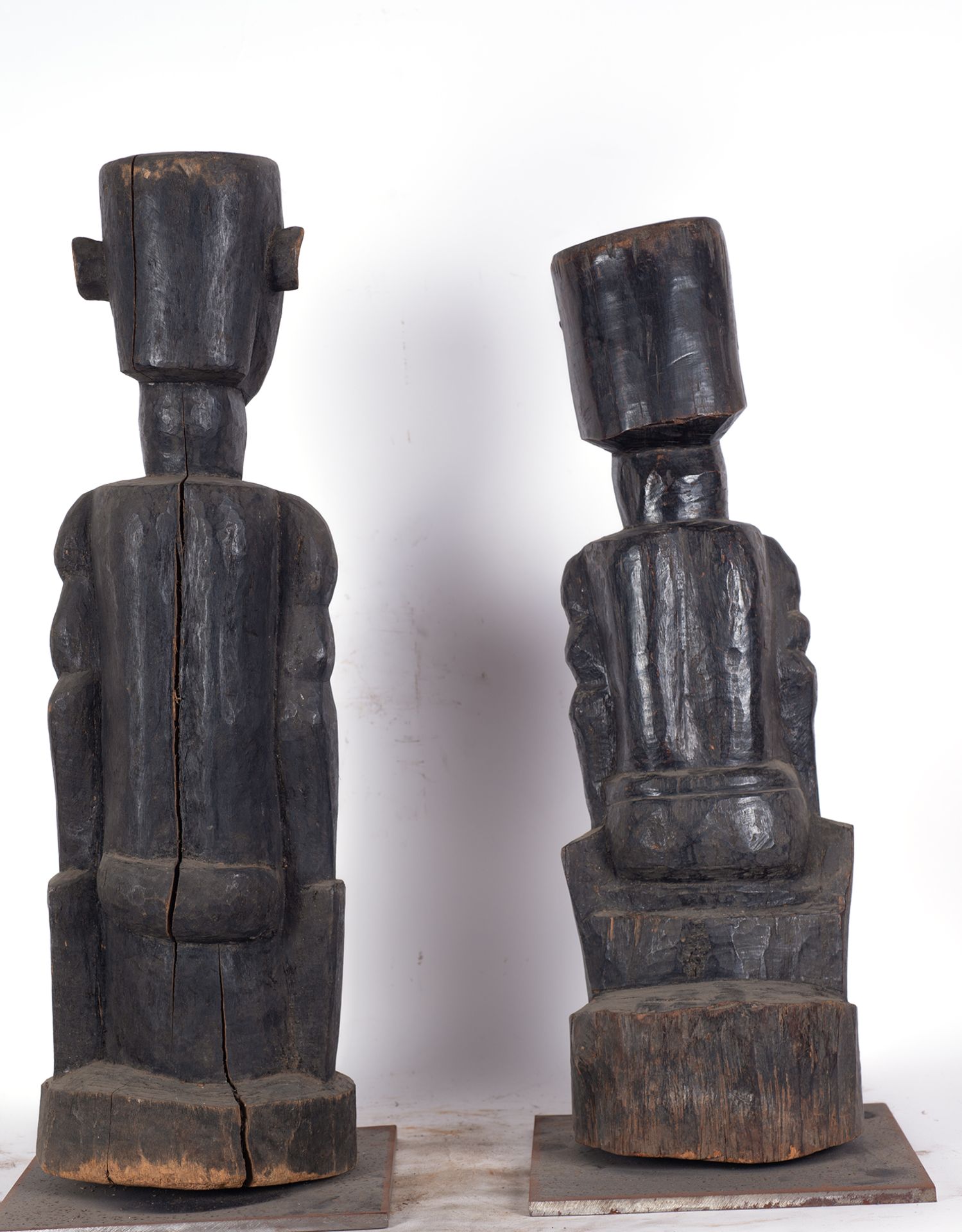 Pair of figures of man and woman, possibly Oceania - Image 6 of 6