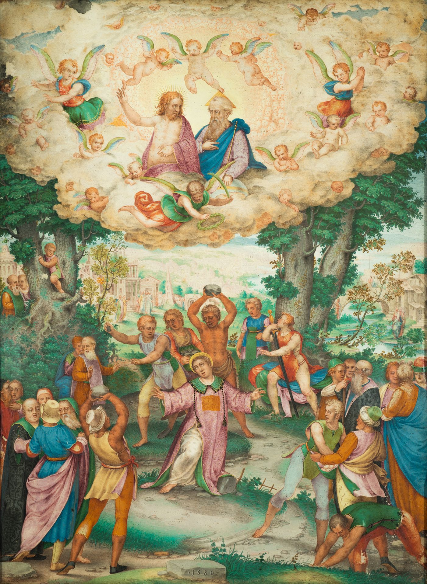 GIOVANNI BATTISTA CASTELLO, “THE GENOVESE” (Genoa, Italy, 1549 - ca. 1639), The Martyrdom of Saint S - Image 2 of 7