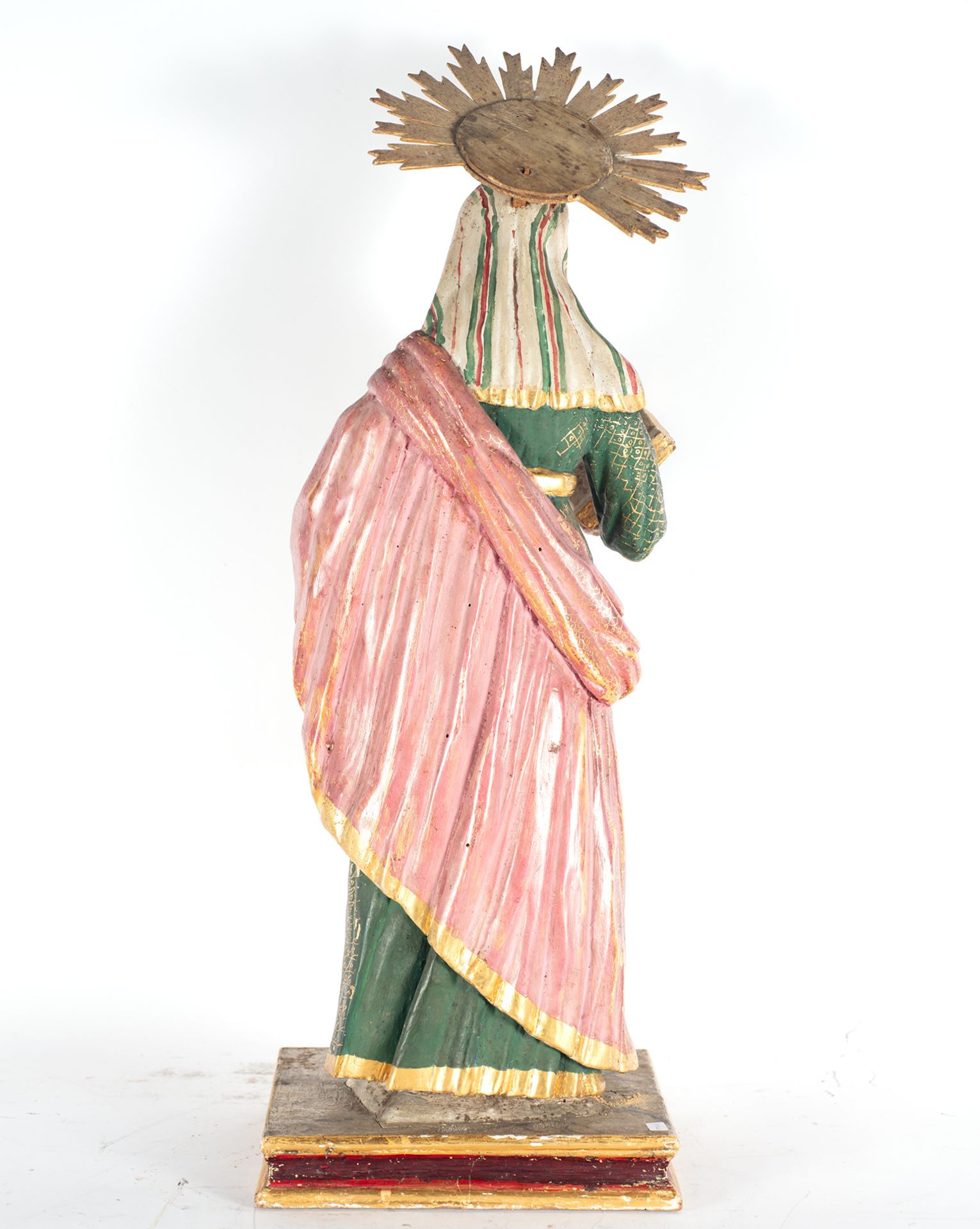 Carving of Santa Ana in wood, Spain, 18th century - Image 3 of 5