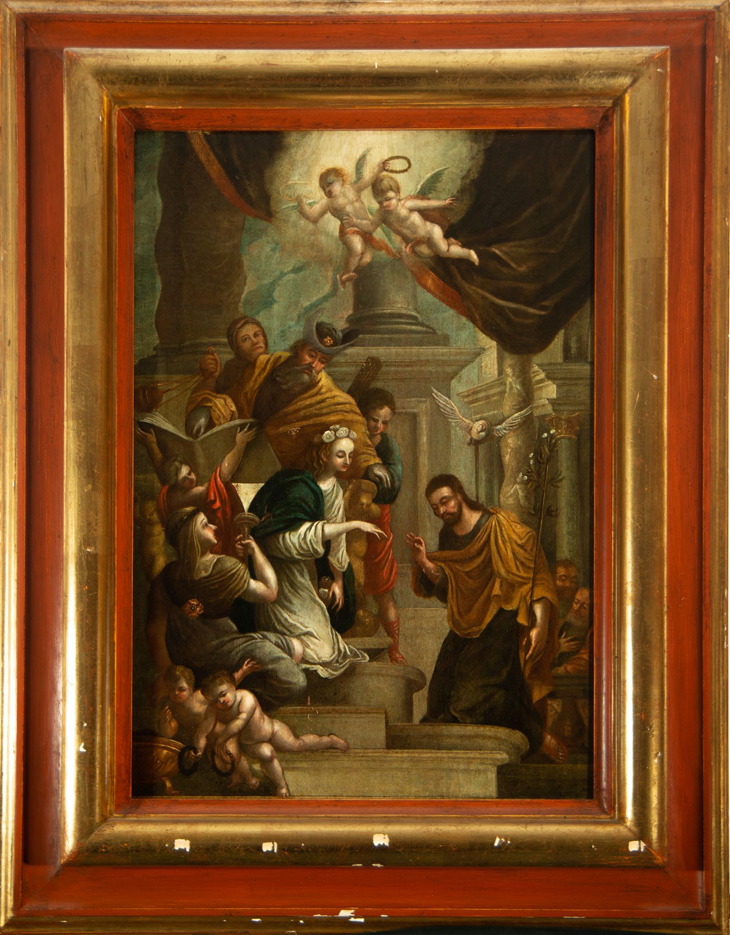 The Marriage of Mary, Italian baroque school of the 17th century