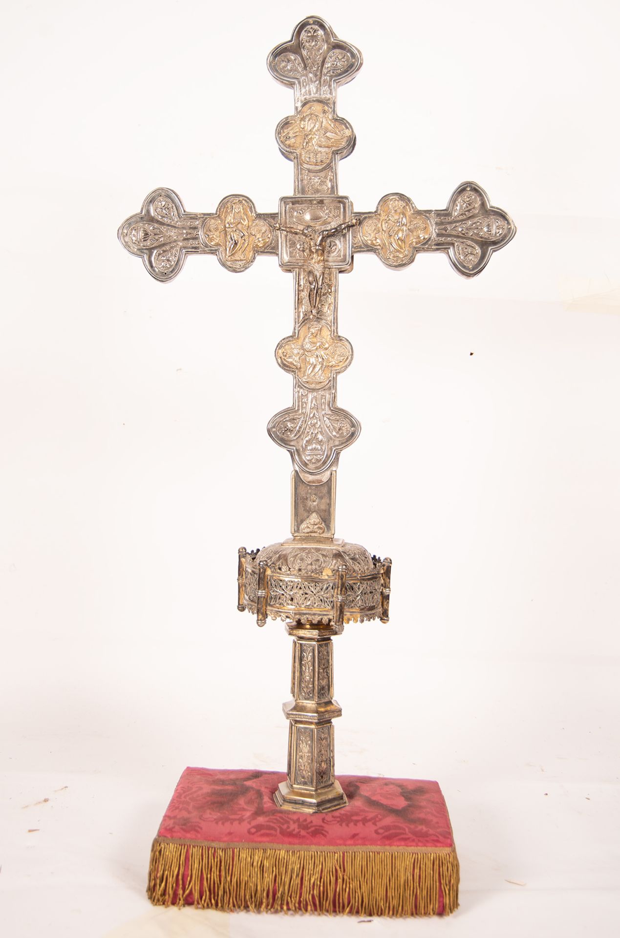 Large Plateresque Processional Cross in Silver, Spain, 16th century