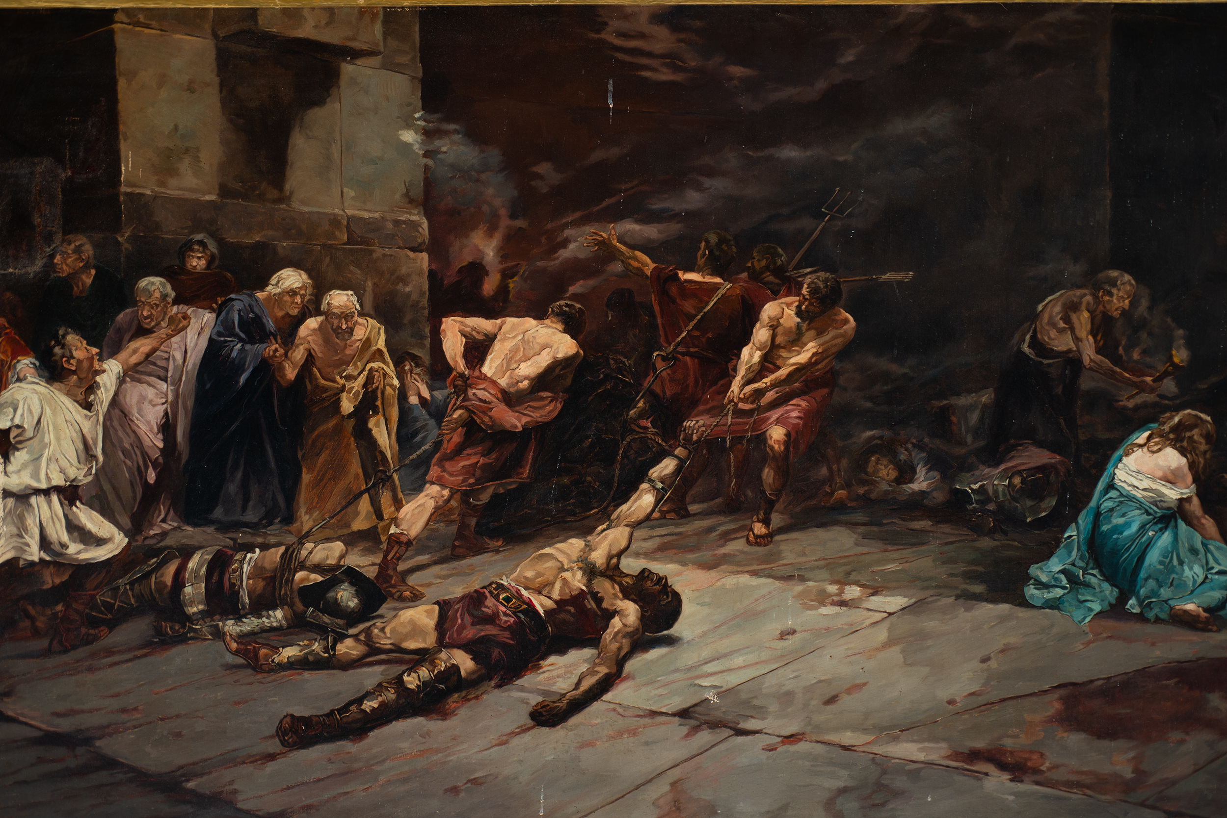 Juan Luna y Novicio (1857-1899), Boceto for "Spoliarium", Signed and Dated 1881 - Image 4 of 18