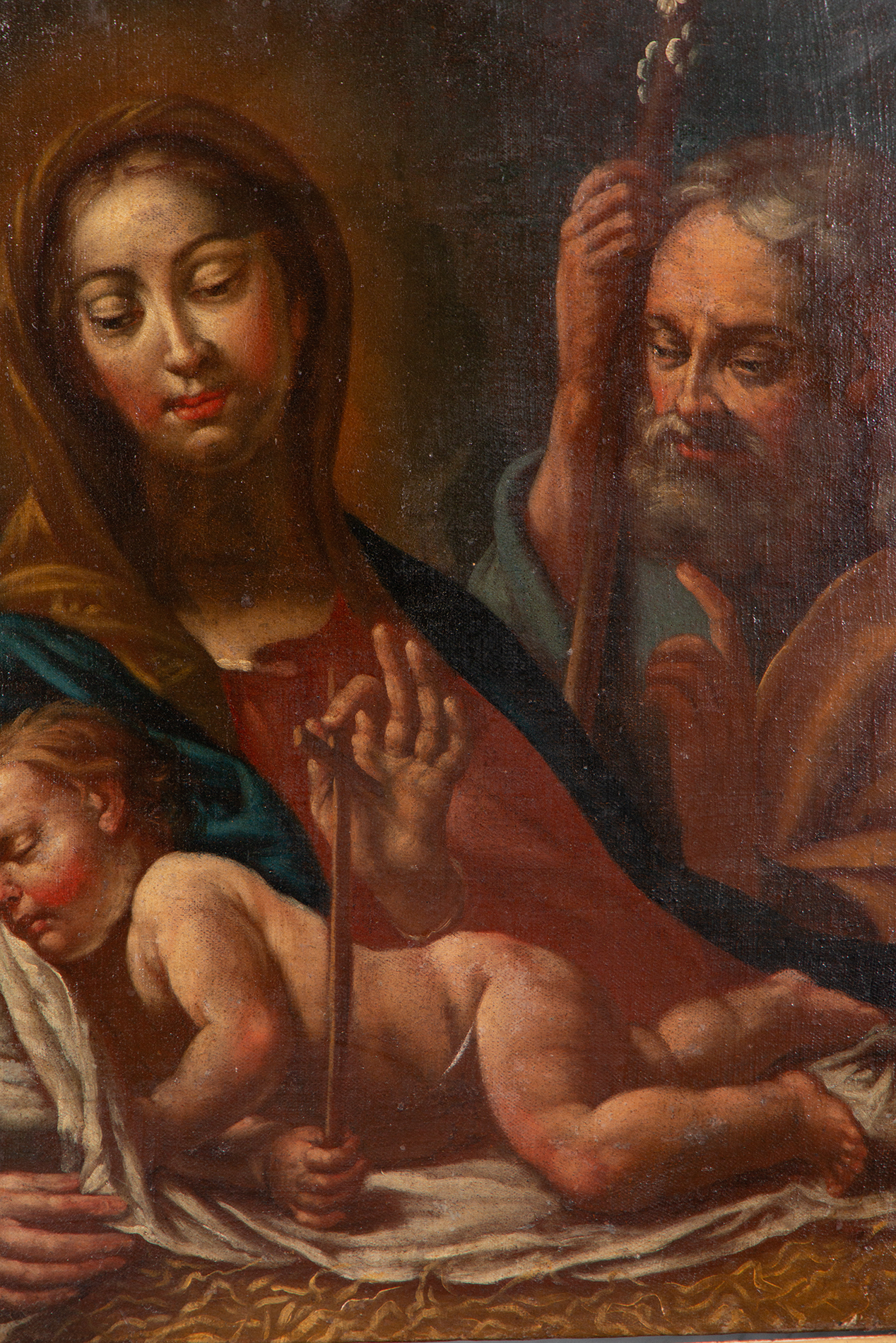 Holy Family, Roman school from the 17th - 18th century - Image 3 of 8