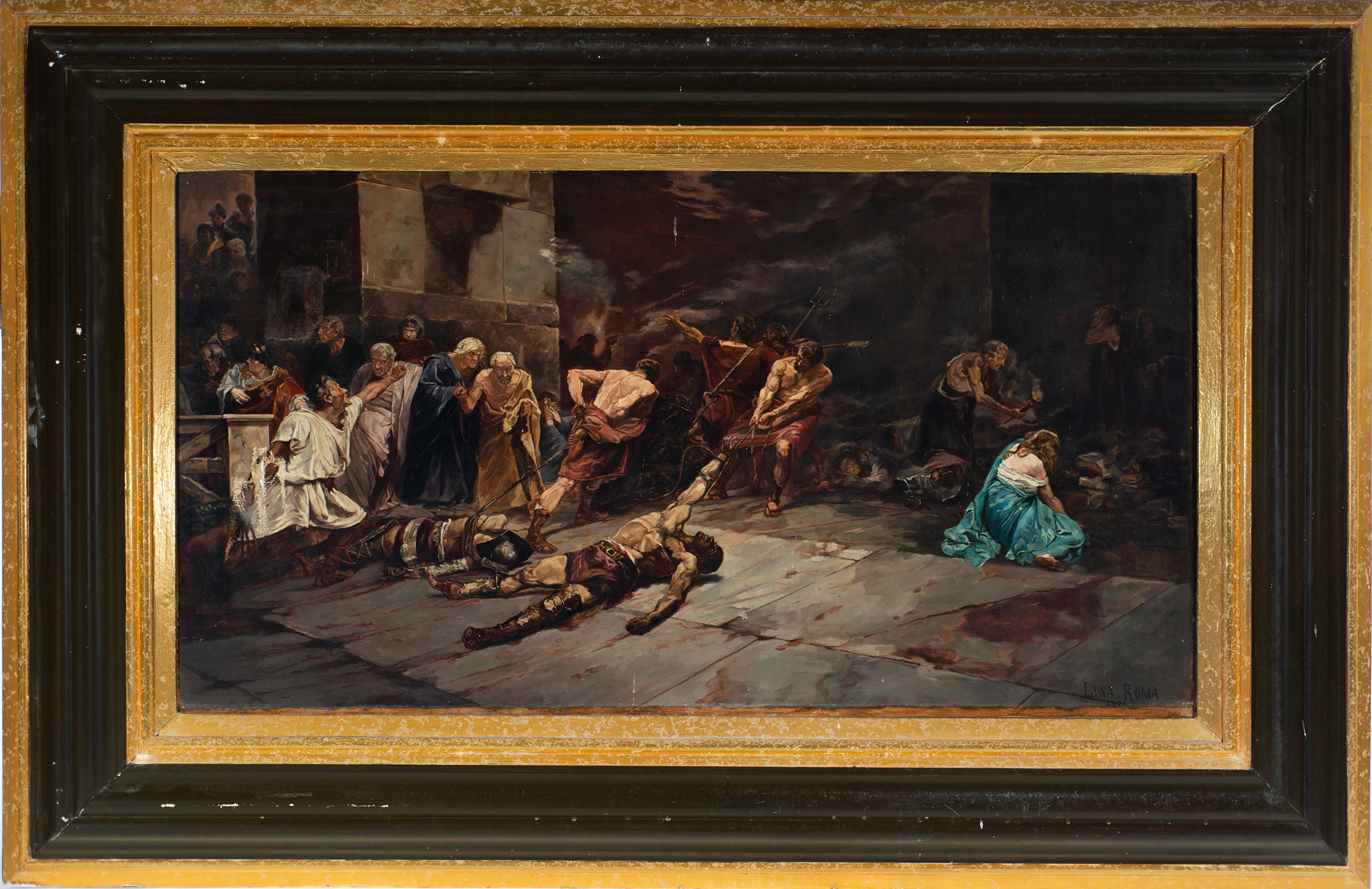 Juan Luna y Novicio (1857-1899), Boceto for "Spoliarium", Signed and Dated 1881