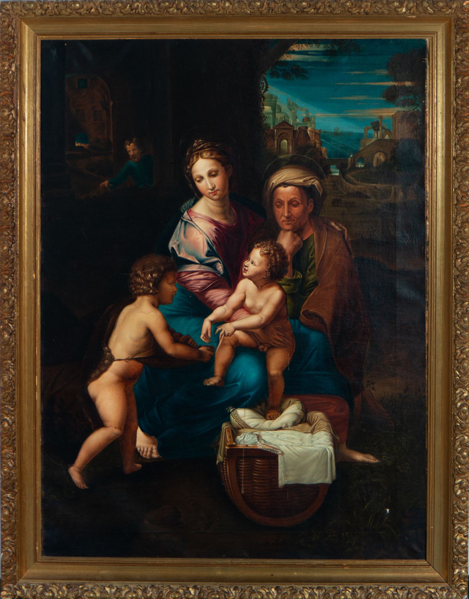 Following models of Raffaello Sanzio, Virgin Mary with Saint Anne, the Child and Saint John, 19th ce